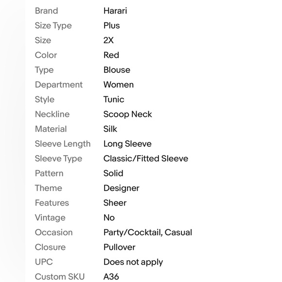 Harari Womens Blouse Size 2X Sheer Front Maroon Silk Blend Long Sleeve Top - Picture 5 of 6